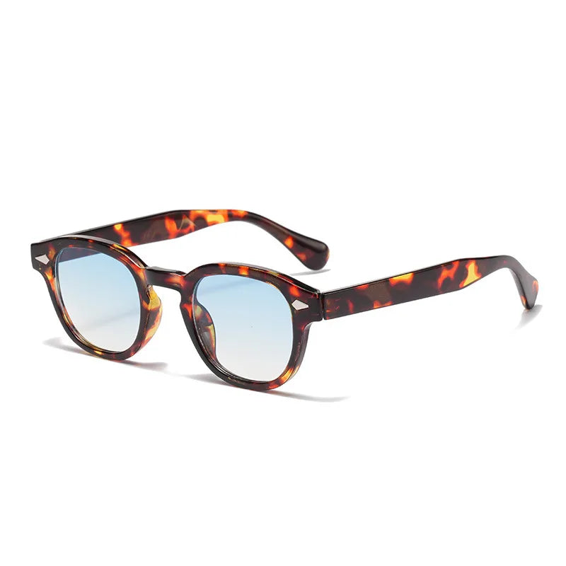 Vintage Round Sunglasses Women Men Retro Rivet Gradient Female Sun Glasses UV400 Square Shades Eyewear