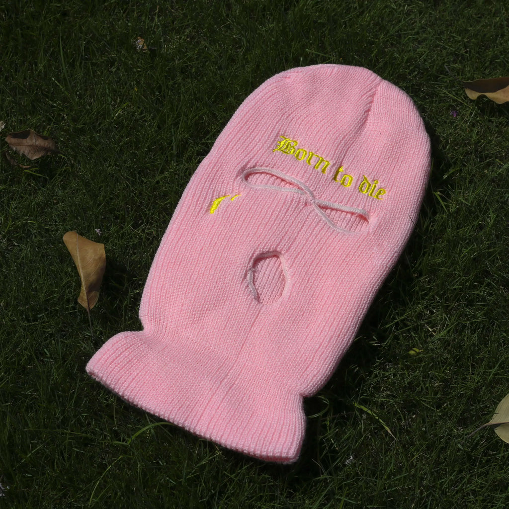 Embroidery Balaclava 3 Hole Full Face Mask Army Tactical Mask Ski Winter Hat Halloween Party Balaclava Cycling Hedging Cap
