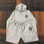 2025 American Hip-Hop Goth Trend Men Long-Sleeved Hooded Clothing High Street Suit For Men Fashion Streetwear Retro Sportswear