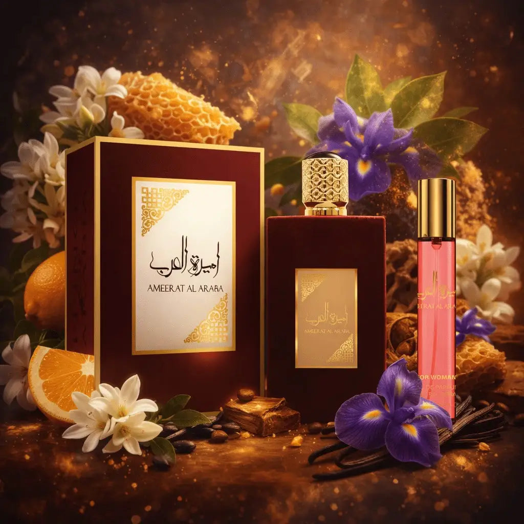 Perfume box for women's mystial Ameerat Al Arab 100ml + travel Spray 20ml long lasting perfume water