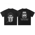 Cristiano Ronaldo Neymar Lionel Messi Football Superstar Portrait Printed Tee Men Women Cotton Loose Casual Short Sleeve Tshirt