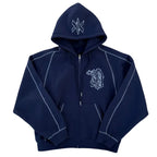 American Y2K Casual Zipper Hoodie Sweatpant Two Piece Set HipHop Oversized Printed Sweatshirts Tracksuits Men Women Casual Pants