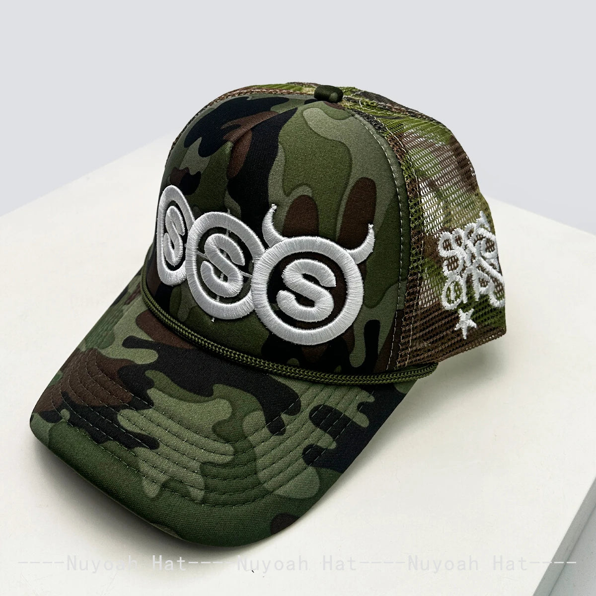 Personal Devil Horns Letters Embroidery Baseball Hats Breathable New Unisex Mesh Sunshade Hip Hop Versatile  Trucker CapsOutdoor