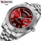 NIBOSI Brand Luxury Quartz Watches For Men Fashion Date Display Luminous Fashion Stainless Steel Men's Watch relogios masculino