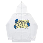 American Retro Star and Letter Printed Zip-up Hoodies Y2K Women / Men Spring Autumn Section Lazy Fashion Street Cardigan Jacket