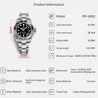 2026 New PAGANI DESIGN Luxurys Men Mechanical Watch Stainless Steel GMT Man Watch Top Brand Sapphire Glass Watch for Men PD-1662