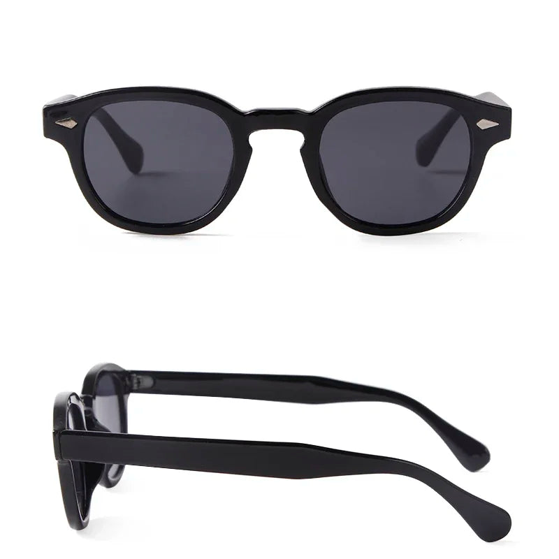 Vintage Round Sunglasses Women Men Retro Rivet Gradient Female Sun Glasses UV400 Square Shades Eyewear