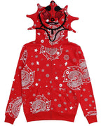 Skeleton Print Hoodie Cosplay Costume Zipper Jacket Long Sleeve Top Causal Hooded Sweatshirt Fashion Streetwear for Adult