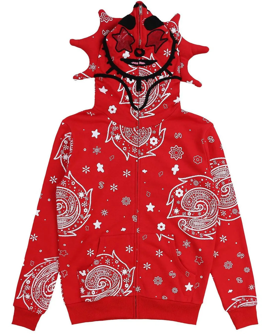 Skeleton Print Hoodie Cosplay Costume Zipper Jacket Long Sleeve Top Causal Hooded Sweatshirt Fashion Streetwear for Adult