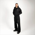 European Street Style Four-Leaf Clover Men's Oversized Activewear Set, Unisex Fit Zip-Up Hoodie Multi-Color Trendy Two-Piece Set
