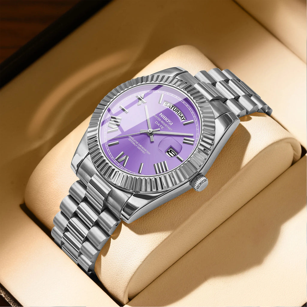 NIBOSI Brand Luxury Quartz Watches For Men Fashion Date Display Luminous Fashion Stainless Steel Men's Watch relogios masculino