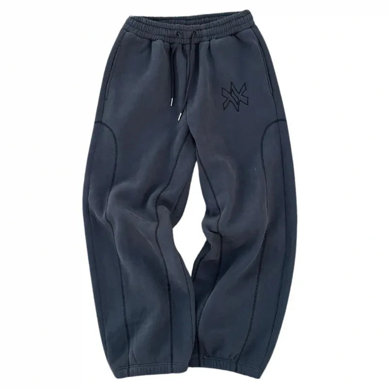 American Y2K Casual Zipper Hoodie Sweatpant Two Piece Set HipHop Oversized Printed Sweatshirts Tracksuits Men Women Casual Pants