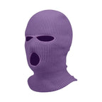 Winter men's face mask, warm hood, sports scarf, skiing hat, three hole wool hat, outdoor cycling knitted pullover hat