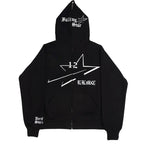 Skeleton Print Hoodie Cosplay Costume Zipper Jacket Long Sleeve Top Causal Hooded Sweatshirt Fashion Streetwear for Adult