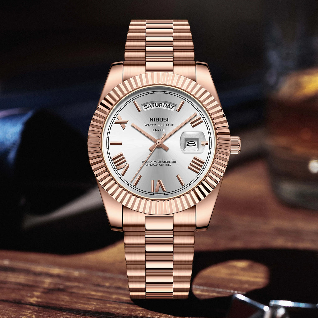 NIBOSI Brand Luxury Quartz Watches For Men Fashion Date Display Luminous Fashion Stainless Steel Men's Watch relogios masculino