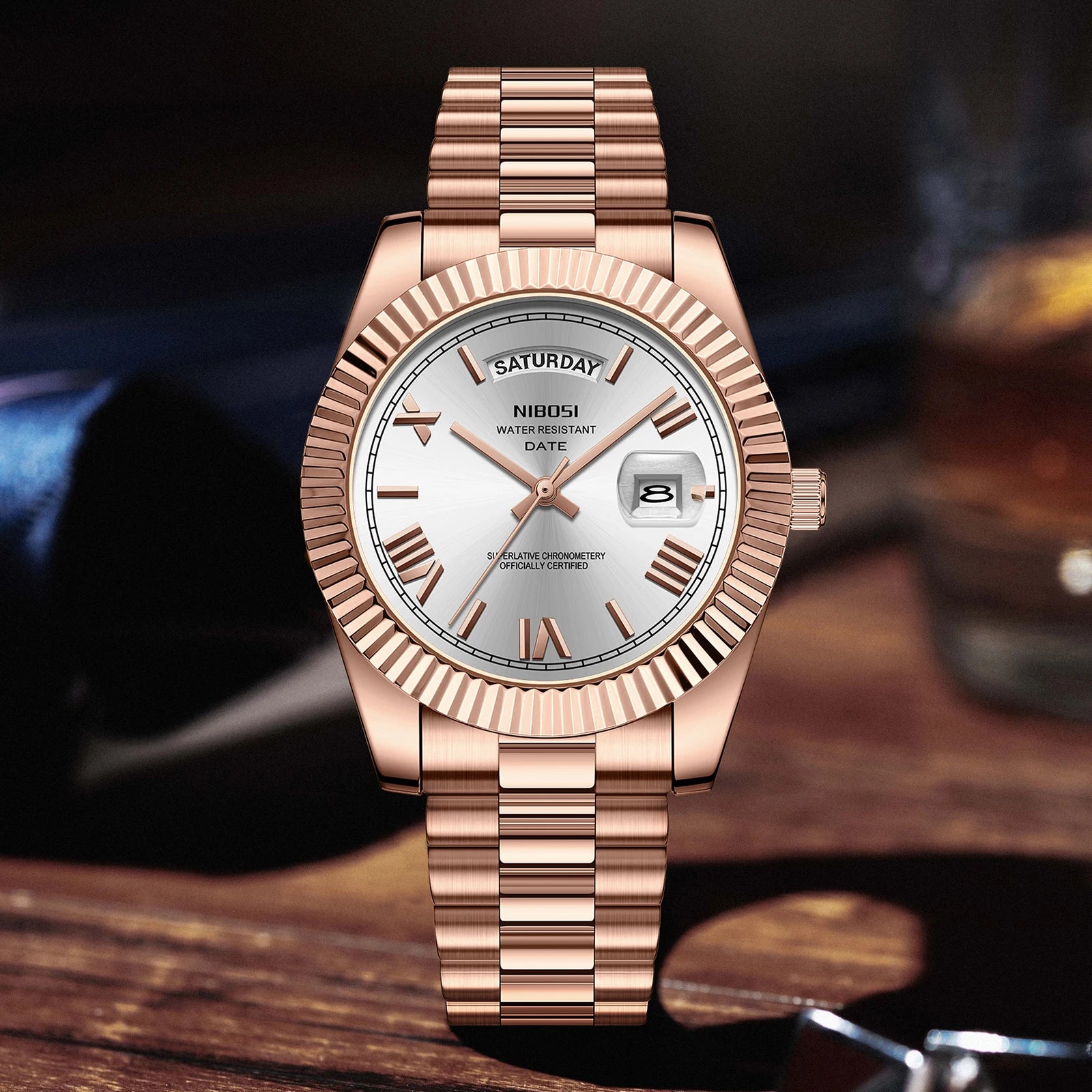 NIBOSI Brand Luxury Quartz Watches For Men Fashion Date Display Luminous Fashion Stainless Steel Men's Watch relogios masculino
