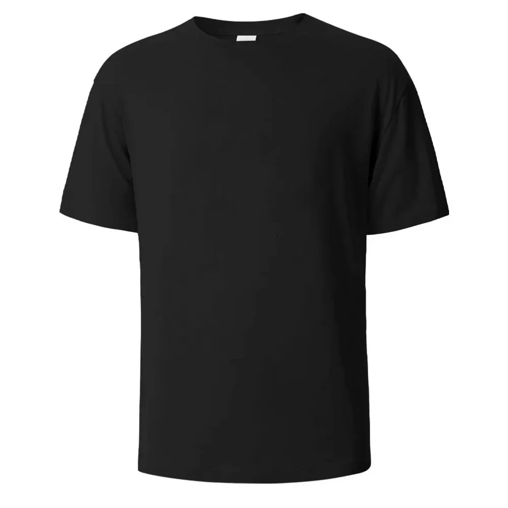 100% Cotton Men's  T-shirt O-neck Solid Color Bottoming Shirt Universal Casual Breathable T-shirt Tops Spring Autumn