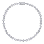 2026 New Iced Out Bling CZ Charm Necklace Silver Color Cubic Zirconia Tennis Chain For Women Men Hip hop Jewelry