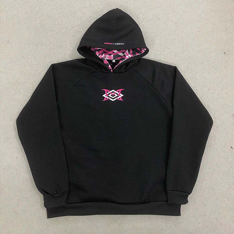 European and American street fashion punk hip-hop style men's Y2K Gothic Harajuku hooded pullover loose pants sports suit