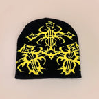 Personal European Style Pattern Wool Knitted Hats Autumn and Winter New Niche Warm Hip Hop Versatile Skate Fashion ins Beanies