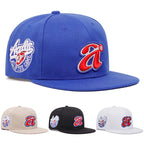 2025 Trend New Flat brimmed Hat with letter A Embroidered Personalized Street Hip Hop Hat Outdoor Sunshade Baseball Hat Unisex