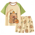 Children's Short-sleeved Set 26 Spring/Summer New Style Cartoon Fashion Boys' and Girls' Various Styles Short-sleeved Casual Set