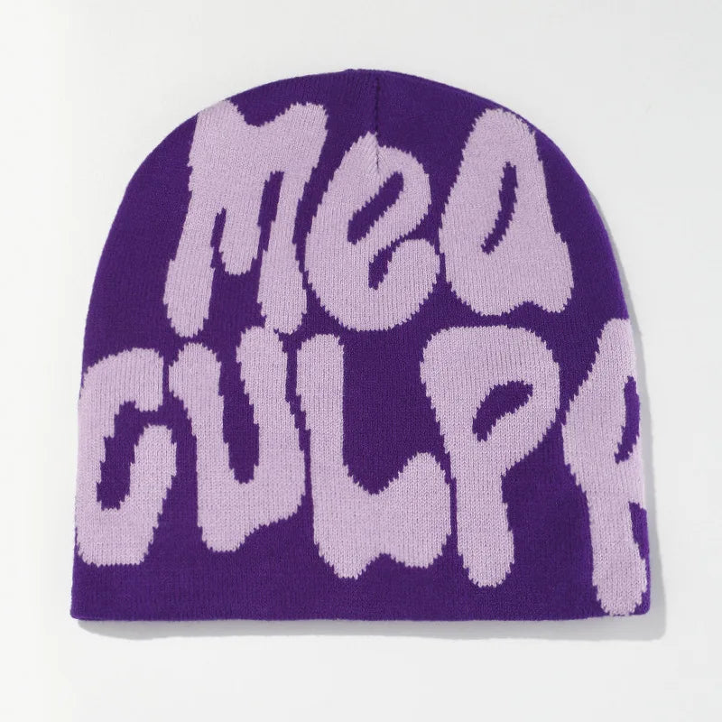Knitting Cap Men Women Paragraph Quality Beanie Cap Y2k Warm Fashion Hundred Take Ins New Net Red Design Sense Niche Cold Cap