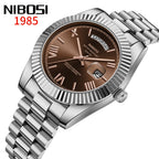 NIBOSI Brand Luxury Quartz Watches For Men Fashion Date Display Luminous Fashion Stainless Steel Men's Watch relogios masculino