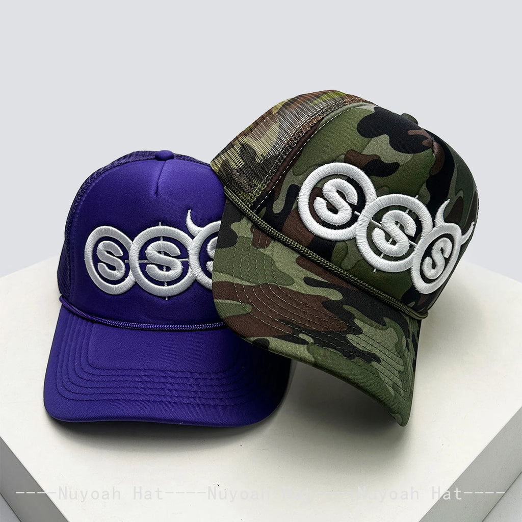 Personal Devil Horns Letters Embroidery Baseball Hats Breathable New Unisex Mesh Sunshade Hip Hop Versatile  Trucker CapsOutdoor