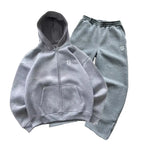 High Street Y2K Pants Mens Casual Trousers Hoodie Sets Streetwear Straight Sweatpants Loose Embroidery Hoodie Couple Trendy Suit