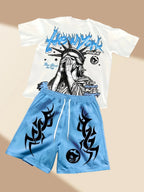 Children's Short-sleeved Set 26 Spring/Summer New Style Cartoon Fashion Boys' and Girls' Various Styles Short-sleeved Casual Set