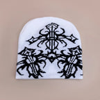 Personal European Style Pattern Wool Knitted Hats Autumn and Winter New Niche Warm Hip Hop Versatile Skate Fashion ins Beanies