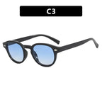 Vintage Round Sunglasses Women Men Retro Rivet Gradient Female Sun Glasses UV400 Square Shades Eyewear