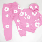 2026New brand hot sale New fashion foam print hoodie, European and American fashion men's sports suit, lovers' same suit