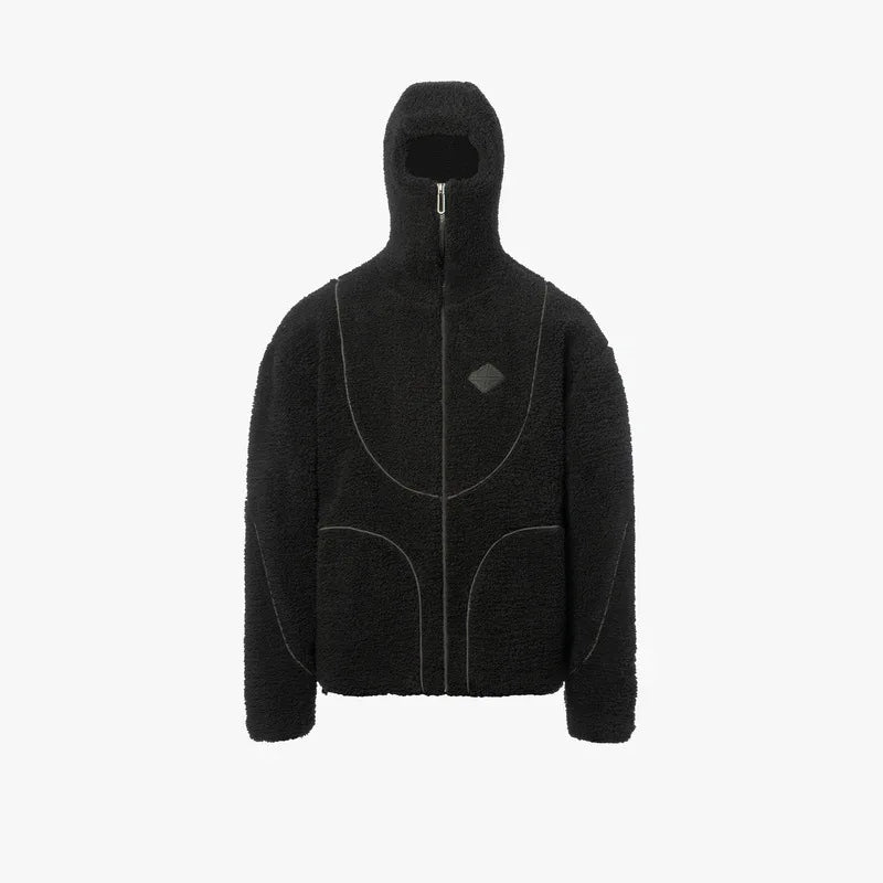 Men's and women's hoodies, fashionable loose multifunctional jackets, street style lamb wool cardigans hooded clothing