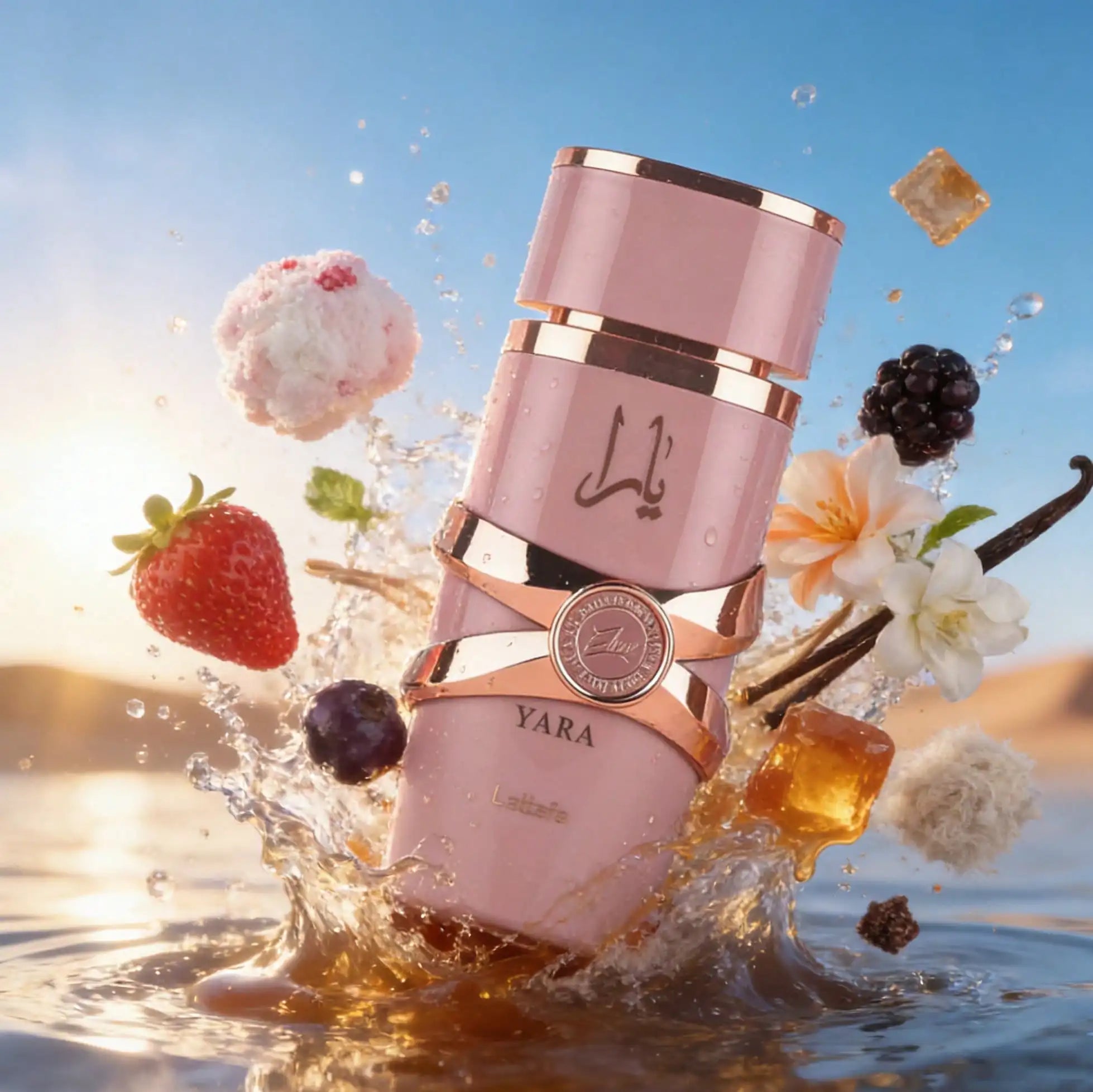 LATTAFA YARA ELIXIR ML perfume water for women-Fragrance delicious strawberry blackcurrant vanilla Caramel