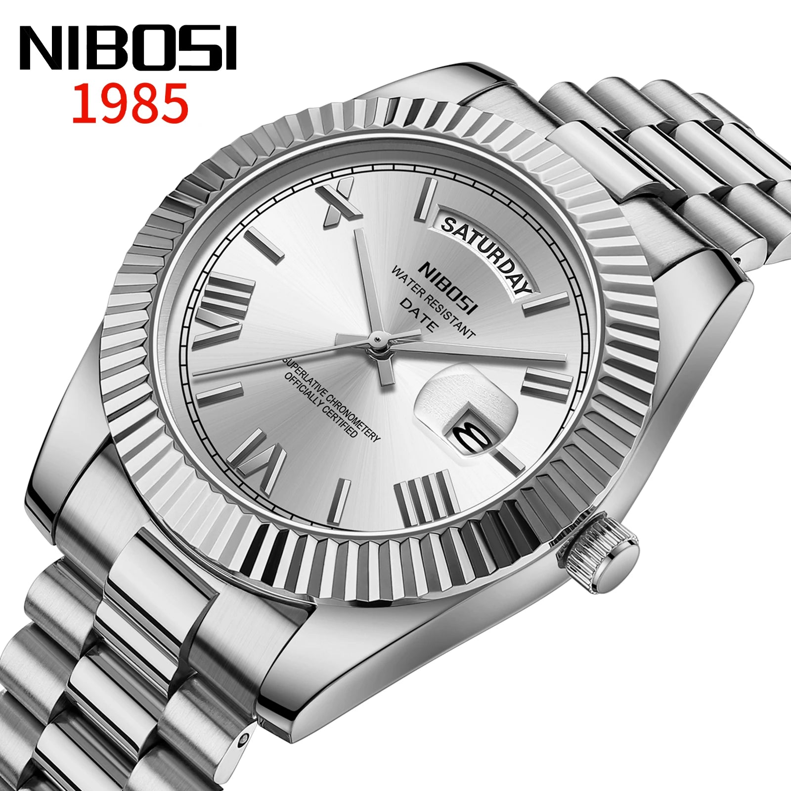 NIBOSI Brand Luxury Quartz Watches For Men Fashion Date Display Luminous Fashion Stainless Steel Men's Watch relogios masculino