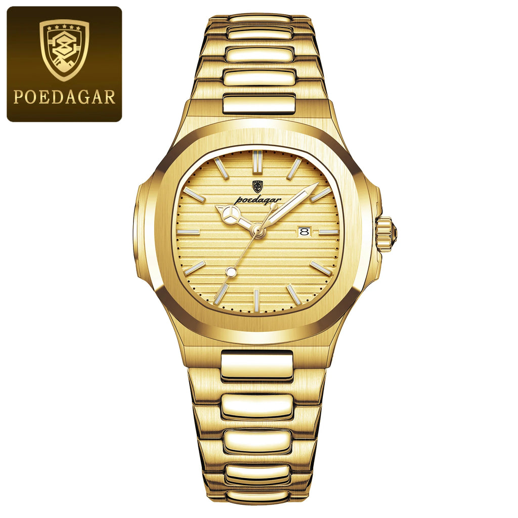 POEDAGAR Top Exquisite Women's Wristwatch Waterproof Luminous Date Fashion Ladies Watches Stainless Steel Quartz Watch For Woman