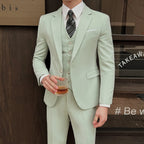 High-quality, fashionable and stylish casual suit set in three colors, a versatile men's professional suit set for spring and su