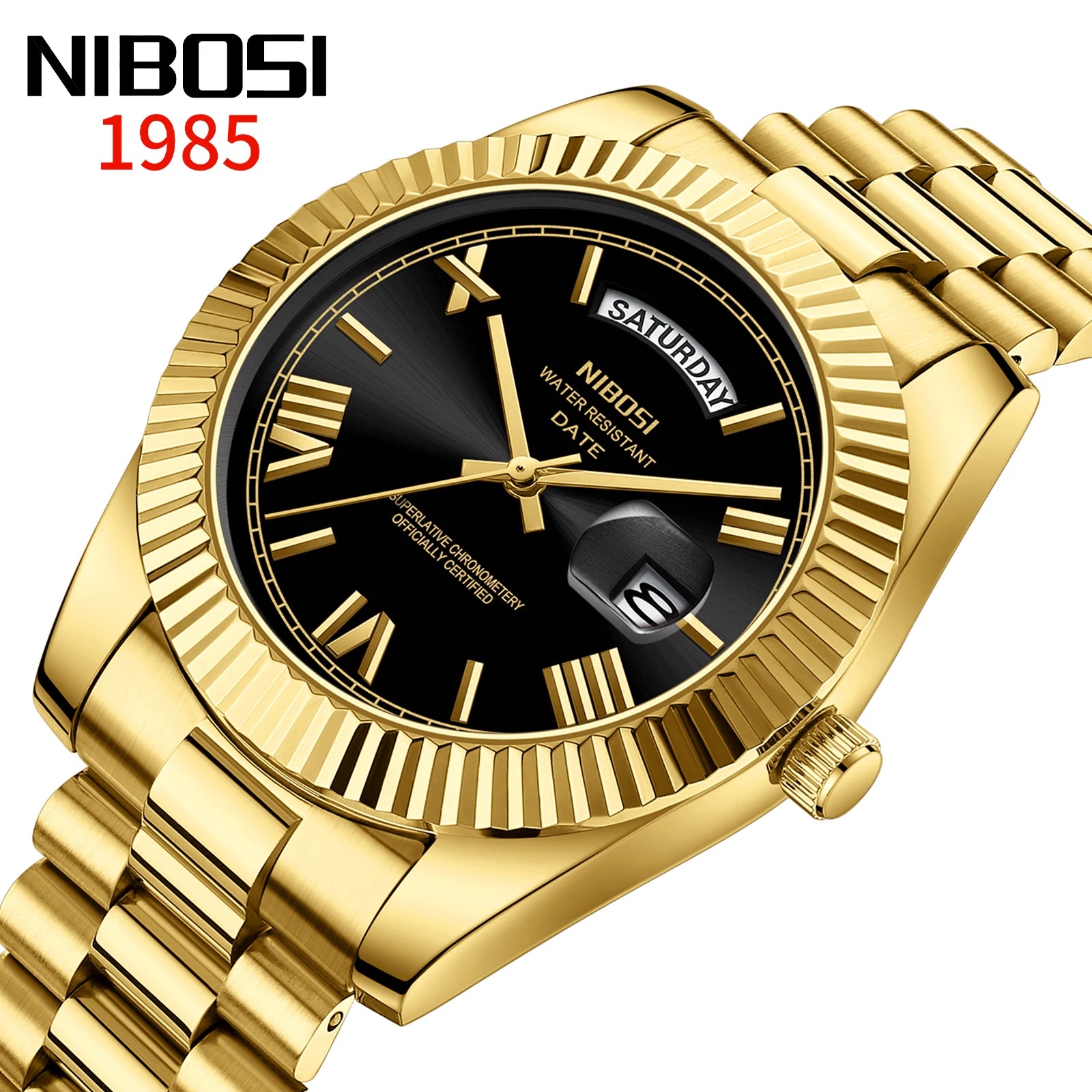 NIBOSI Brand Luxury Quartz Watches For Men Fashion Date Display Luminous Fashion Stainless Steel Men's Watch relogios masculino
