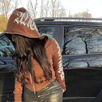 New 2023 Winter Letter Printed Zip Up Hoodie Streetwear Women Cyber Y2k Jackets Cardigan Gothic Punk Clothes Sweatshirts