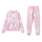 2026New brand hot sale New fashion foam print hoodie, European and American fashion men's sports suit, lovers' same suit