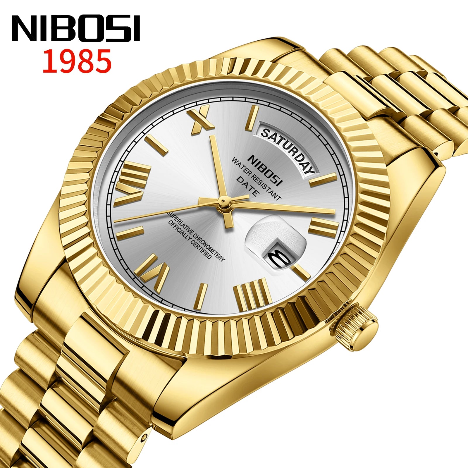 NIBOSI Brand Luxury Quartz Watches For Men Fashion Date Display Luminous Fashion Stainless Steel Men's Watch relogios masculino