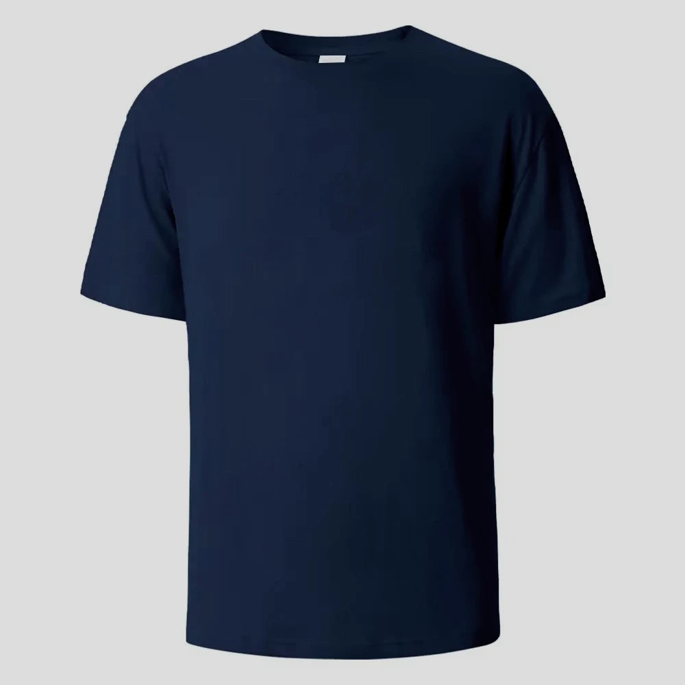 100% Cotton Men's  T-shirt O-neck Solid Color Bottoming Shirt Universal Casual Breathable T-shirt Tops Spring Autumn