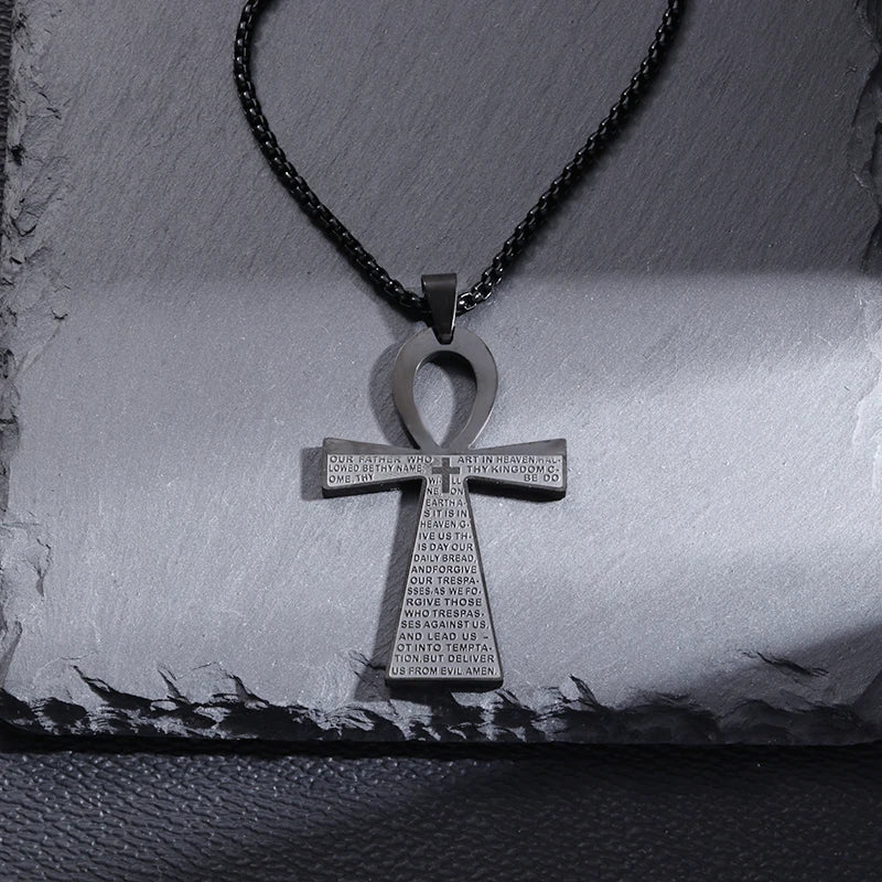 Shining Iced Out Ancient Egyptian God Eye of Horus Cross Pendant Necklace for Men and Women Hip Hop Trendy Amulet Jewelry Gift