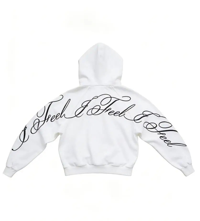 American retro black letter-printed hooded sweatshirt street fashion high street hot girl hip-hop rock grunge rock Harajuku punk