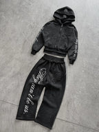 Y2K Fashion High Street trend Hip-hop letter pattern zipper men hoodies American rock retro Harajuku punk sweatshirts