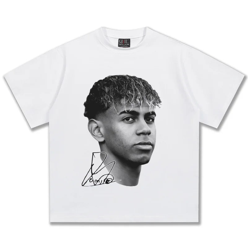 American Hip Hop 2026 New Yamal American Retro Crew Neck T-Shirt Women's Retro Fashion Short Sleeve Top