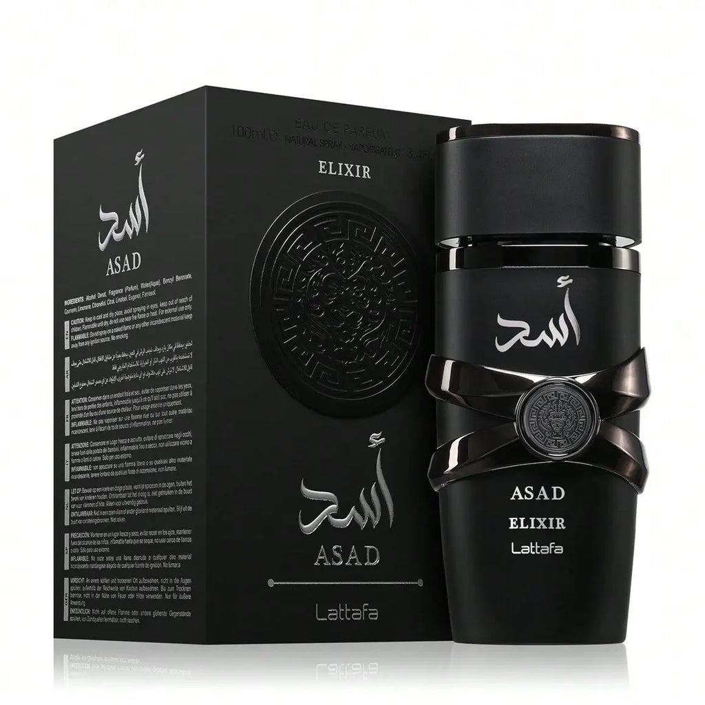 LATTAFA ASAD ELIXIR 100ML perfume water for men-perfume Oriental spicy Afran vanilla incense