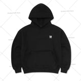 Black hoodie and wide-leg sweatpants set  Street-style minimalist fashion trend sportswear set Neutral-style streetwear fashion